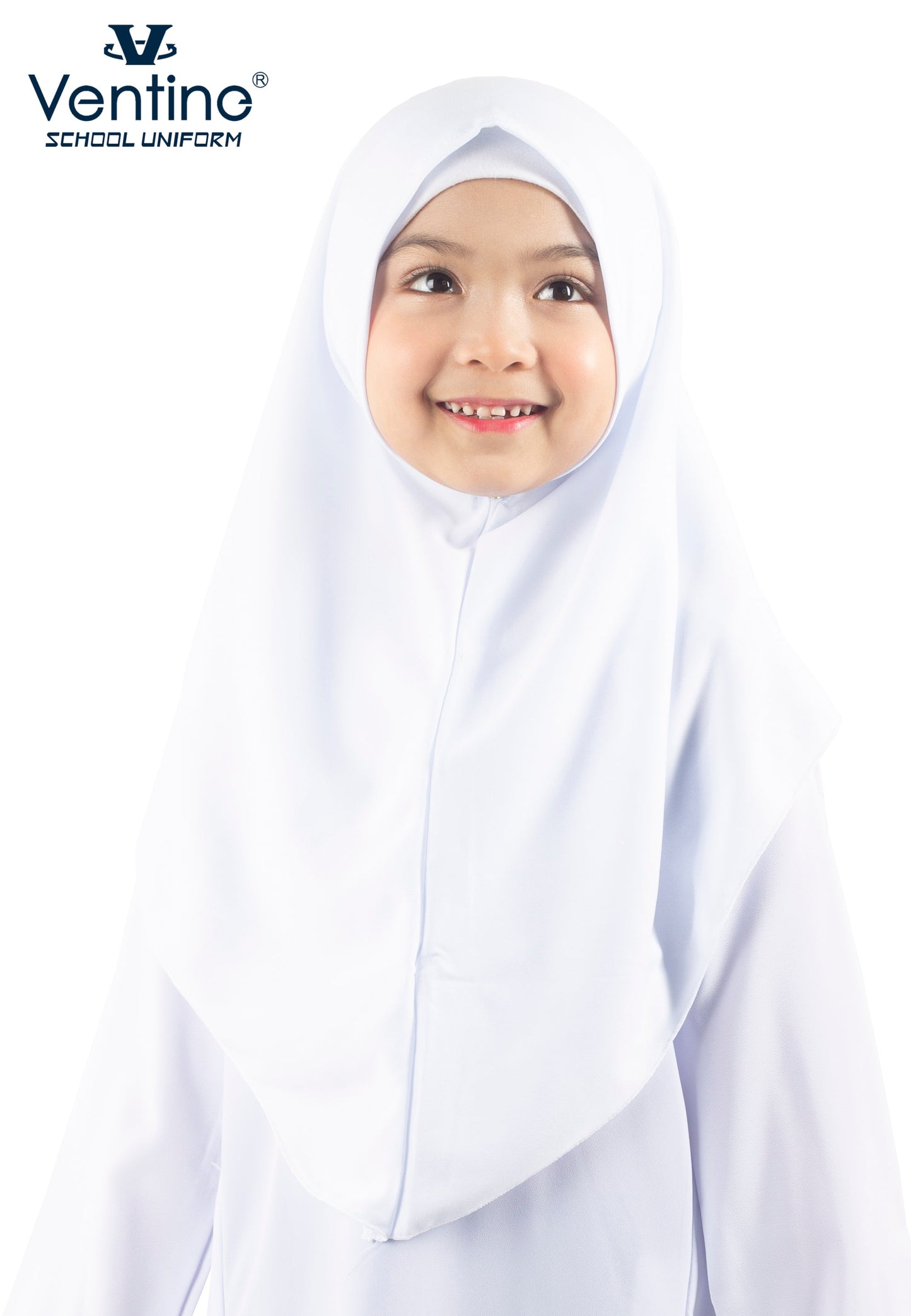 Tudung Putih Sekolah Rendah (1 Lapis) (TUDUNG SAHAJA)