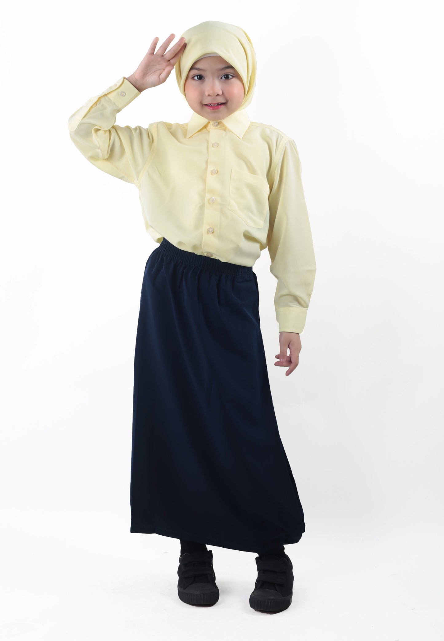 Baju Kemeja Pengawas Sekolah Rendah Lengan Panjang Kain Licin (Koshibo) , 5 Pilihan Warna (BAJU SAHAJA)