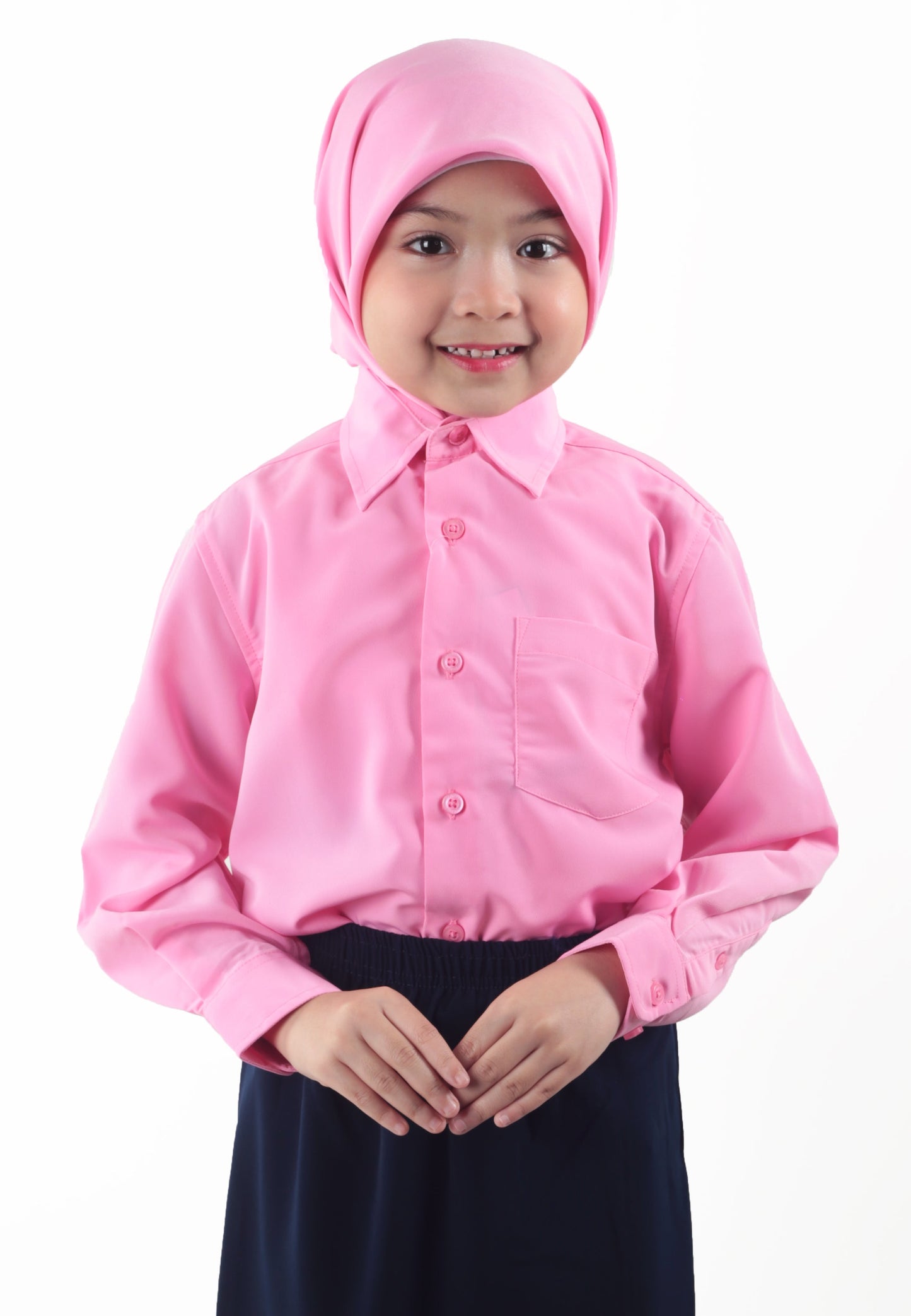 Baju Kemeja Pengawas Sekolah Rendah Lengan Panjang Kain Licin (Koshibo) , 5 Pilihan Warna (BAJU SAHAJA)