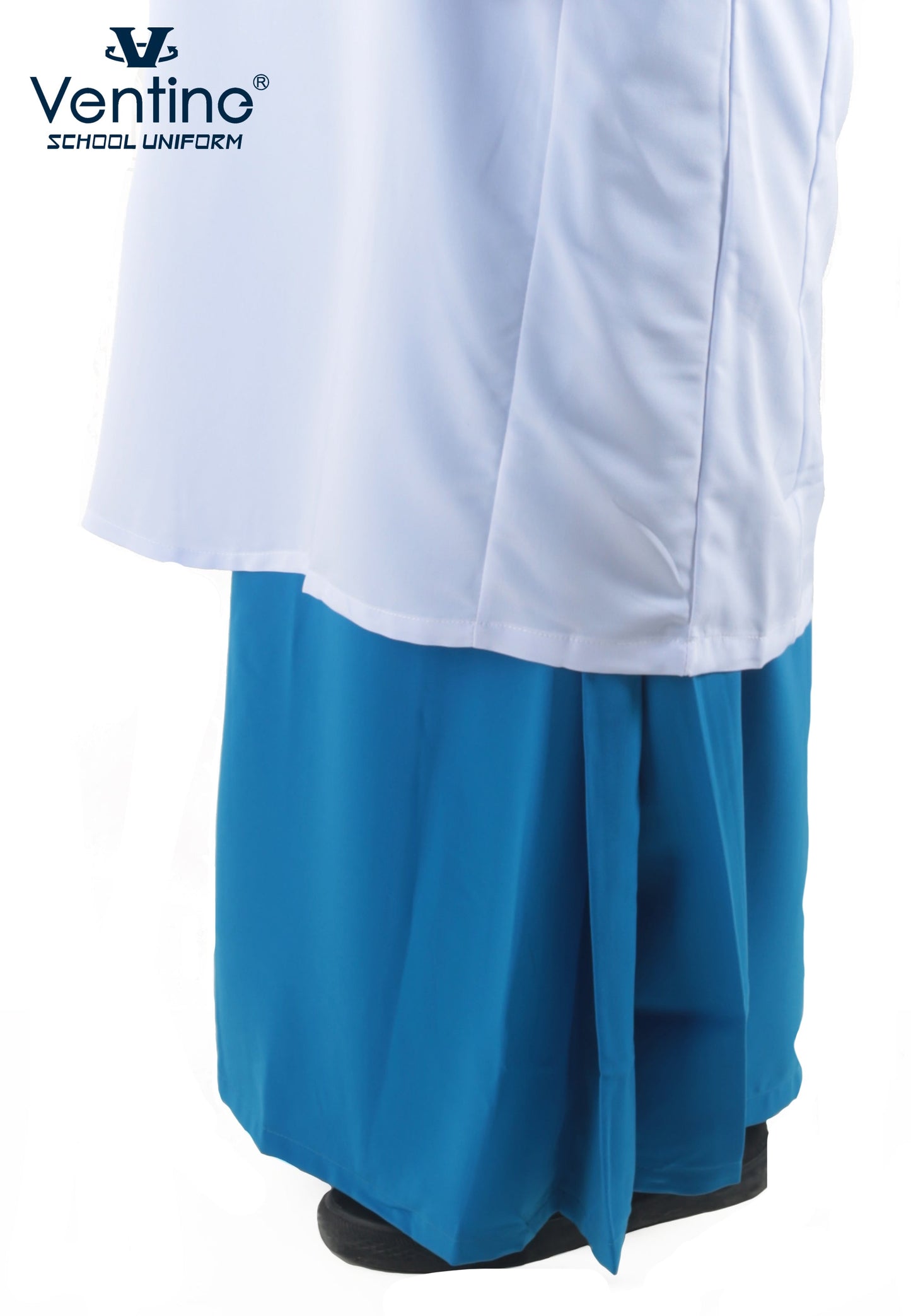 Kain Baju Kurung Biru Muda Sekolah Menengah Kain Licin/Keras (KAIN SAHAJA)