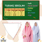 Tudung Pengawas Sekolah Rendah/Menengah Kain Licin 5 Warna (TUDUNG SAHAJA)