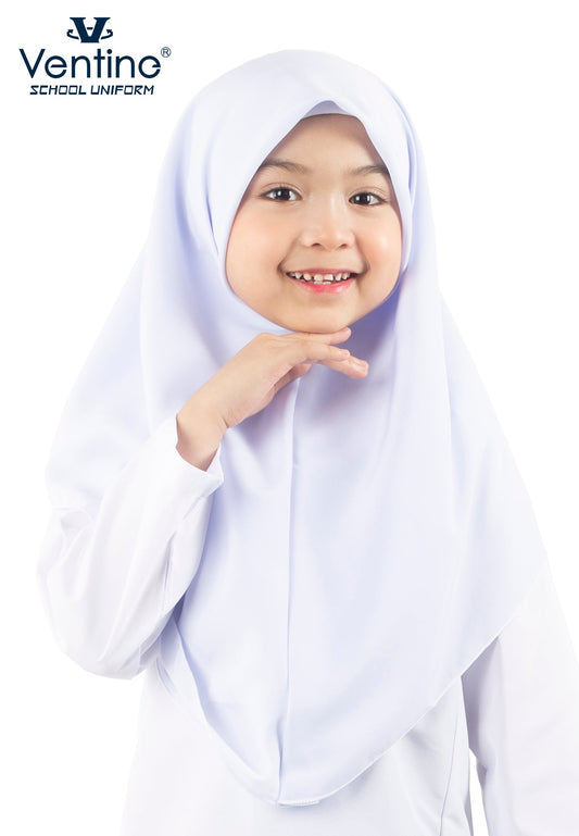 Tudung Putih Sekolah Rendah/Menengah Biasa (TUDUNG SAHAJA)